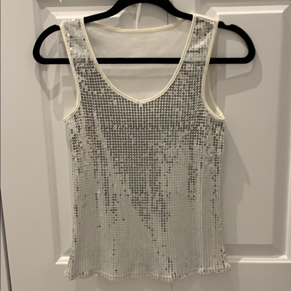 Free With Purchase! NWOT Silver Sequinned Tank Top